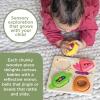 MindWare Sensory Sprouts Surprise Puzzle – Wooden Baby Puzzle with Mirror, Bells & Beads – Educational Toy for Infants & Toddlers 6+ Months Montessori Baby Toy