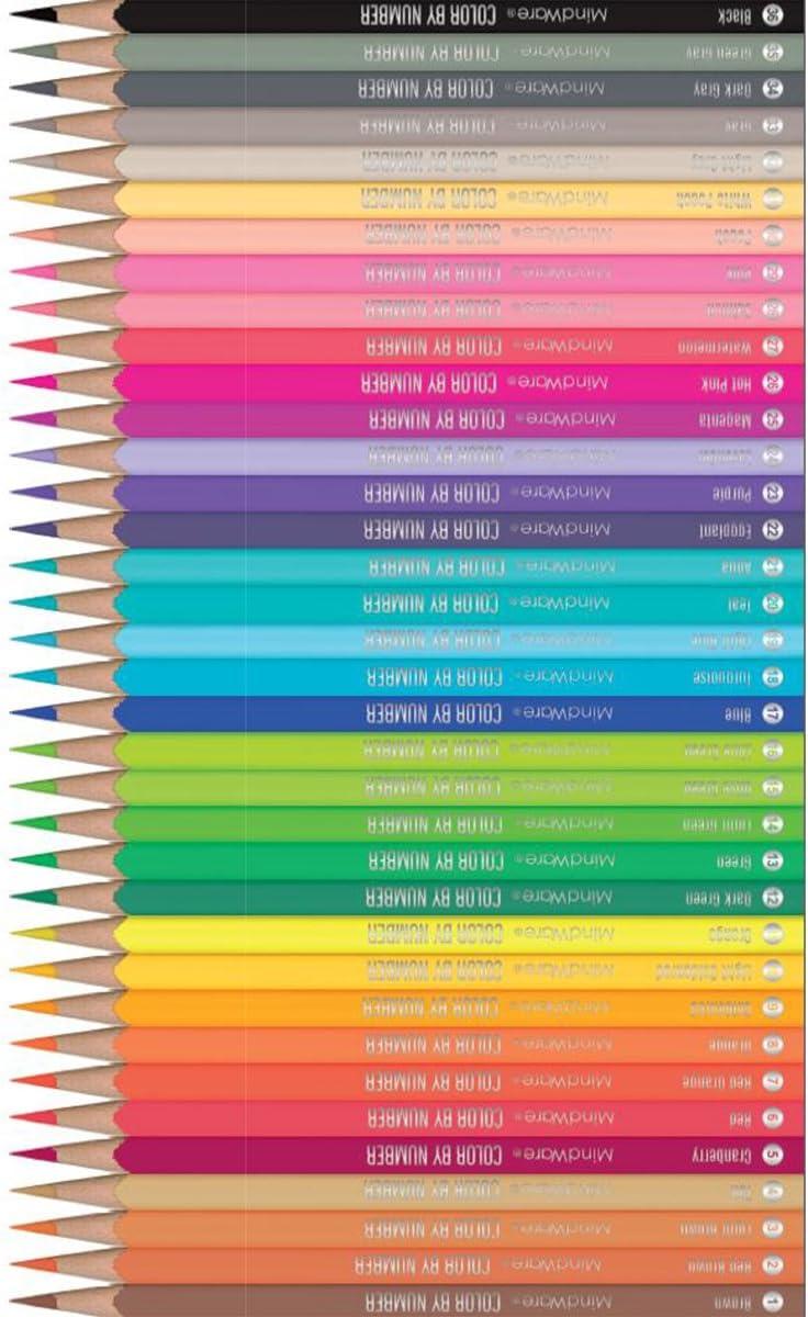 image:imageMindWare Color Counts Set of 2 Color by Number Books  Kaleidoscope amp Sun Catchers  Includes Numbered Colored Pencils  Fun Art Projects amp Kids Crafts  Ages 6 and Up