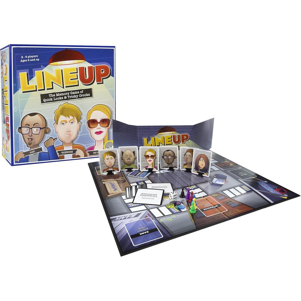 image:imageMindWare LineUp Stimulating Memory Board Game with a Great Playing Time and Comical Crime Mystery Suspense for Ages 8 and Up