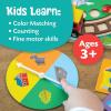 Peaceable Kingdom Round The Mountain Cooperative Board Game for Kids – Color Matching Train Game with Wooden Pieces, No Reading Required, Ages 3+, 2–4 Players
