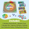 Peaceable Kingdom Round The Mountain Cooperative Board Game for Kids – Color Matching Train Game with Wooden Pieces, No Reading Required, Ages 3+, 2–4 Players
