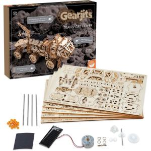 MindWare Gearjits: Solar-Powered Transport Rover – 252pc Wooden 3D Building Puzzle for Teens & Adults – DIY Construction Model – Fun for Parents Too! – Great STEM Gifts for Ages 12+