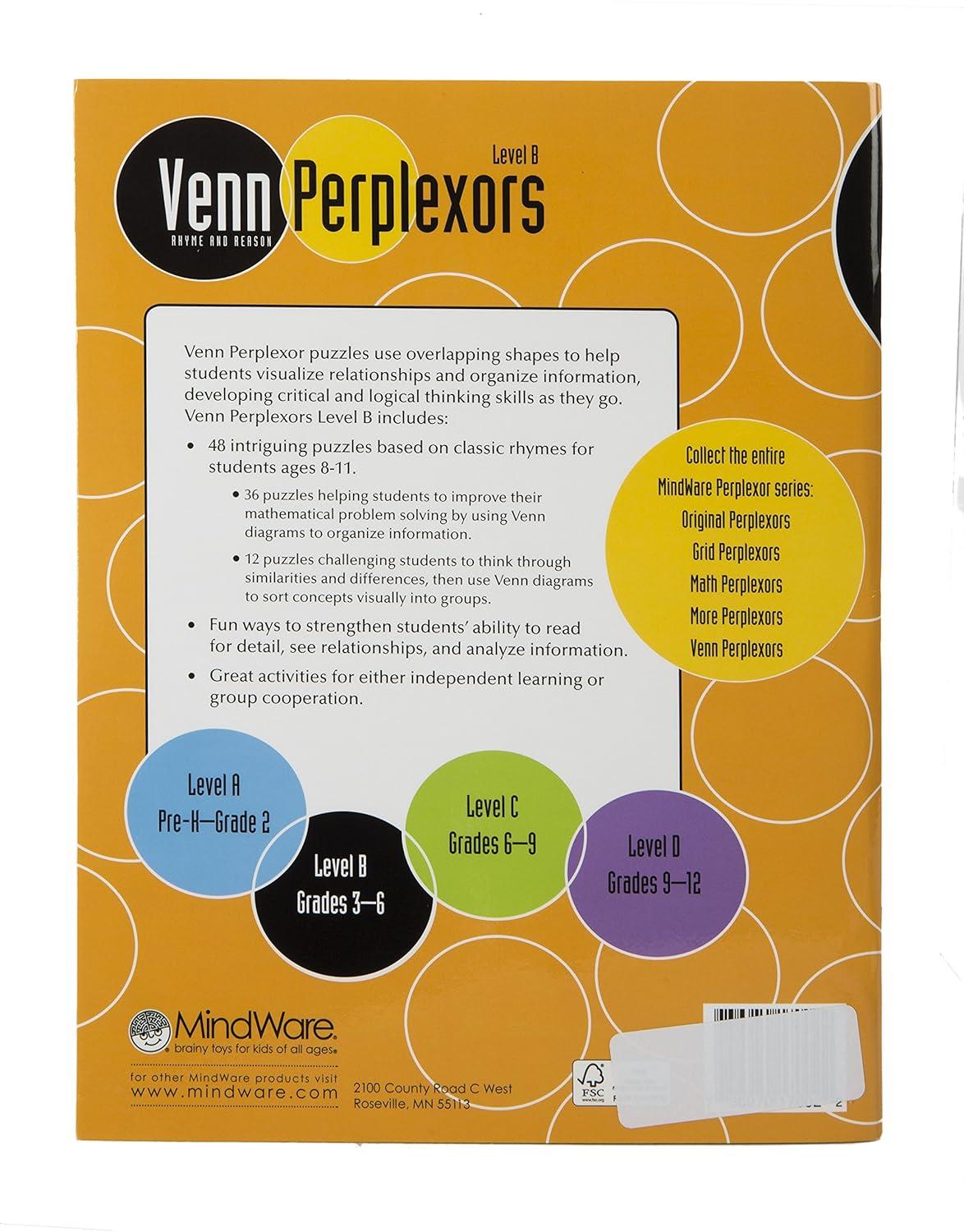 image:imageVenn MindWare Perplexors Level B 48 Logic Puzzles Great for Helping With Standardized Tests Challenging and Rewarding