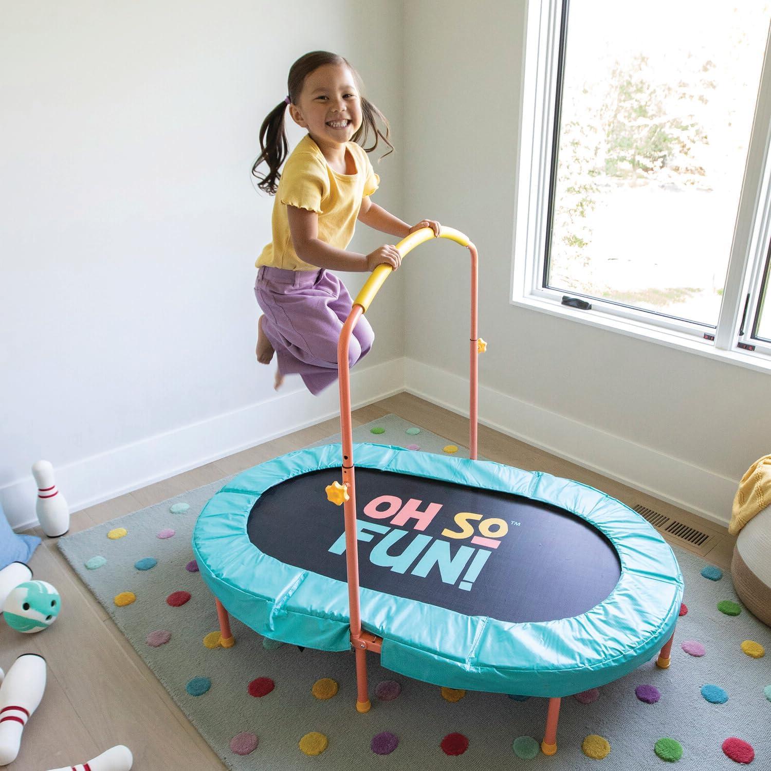 image:imageMindWare Oh So Fun Indoor Double Trampoline for Kids Ages 3 and Up