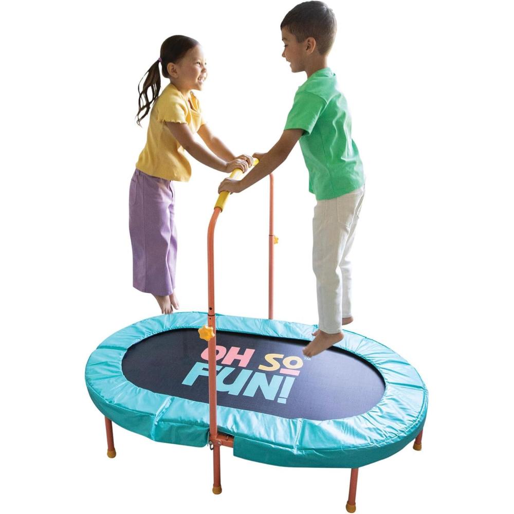 image:imageMindWare Oh So Fun Indoor Double Trampoline for Kids Ages 3 and Up