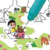 Peaceable Kingdom Water Art Animals Book, Reusable Color Reveal Painting Pad Including Refillable Brush Pen, Mess Free Creativity Activity, Preschool Children Age 3+, Early Motor Skill Builder