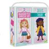 Peaceable Kingdom Magnetic Dress Up: Fashion Friends Playset, Magnetic Dress Up Dolls with Wardrobe Case, 50+ Piece Pretend Play Set, Screen-Free Toy for Kids Ages 3+