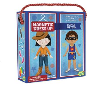 Peaceable Kingdom Magnetic Dress Up: Playful Pretend Playset, Magnetic Dress-Up Dolls with Wardrobe Case, 50+ Piece Screen-Free Toy for Kids Ages 3+