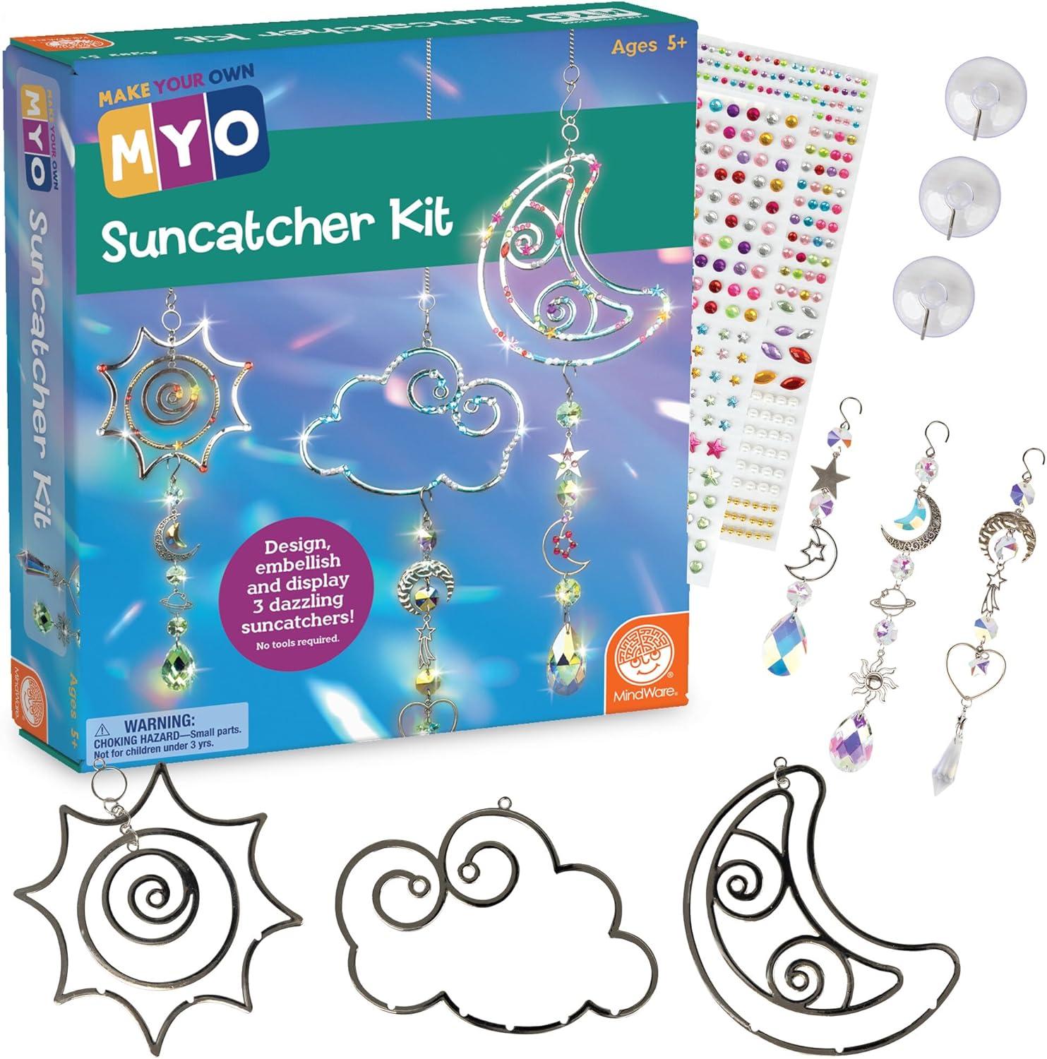 image:imageMindWare Make Your Own Suncatcher Kit Design amp Decorate 3 Sparkling Window Suncatchers Creative Craft Kit Ages 5