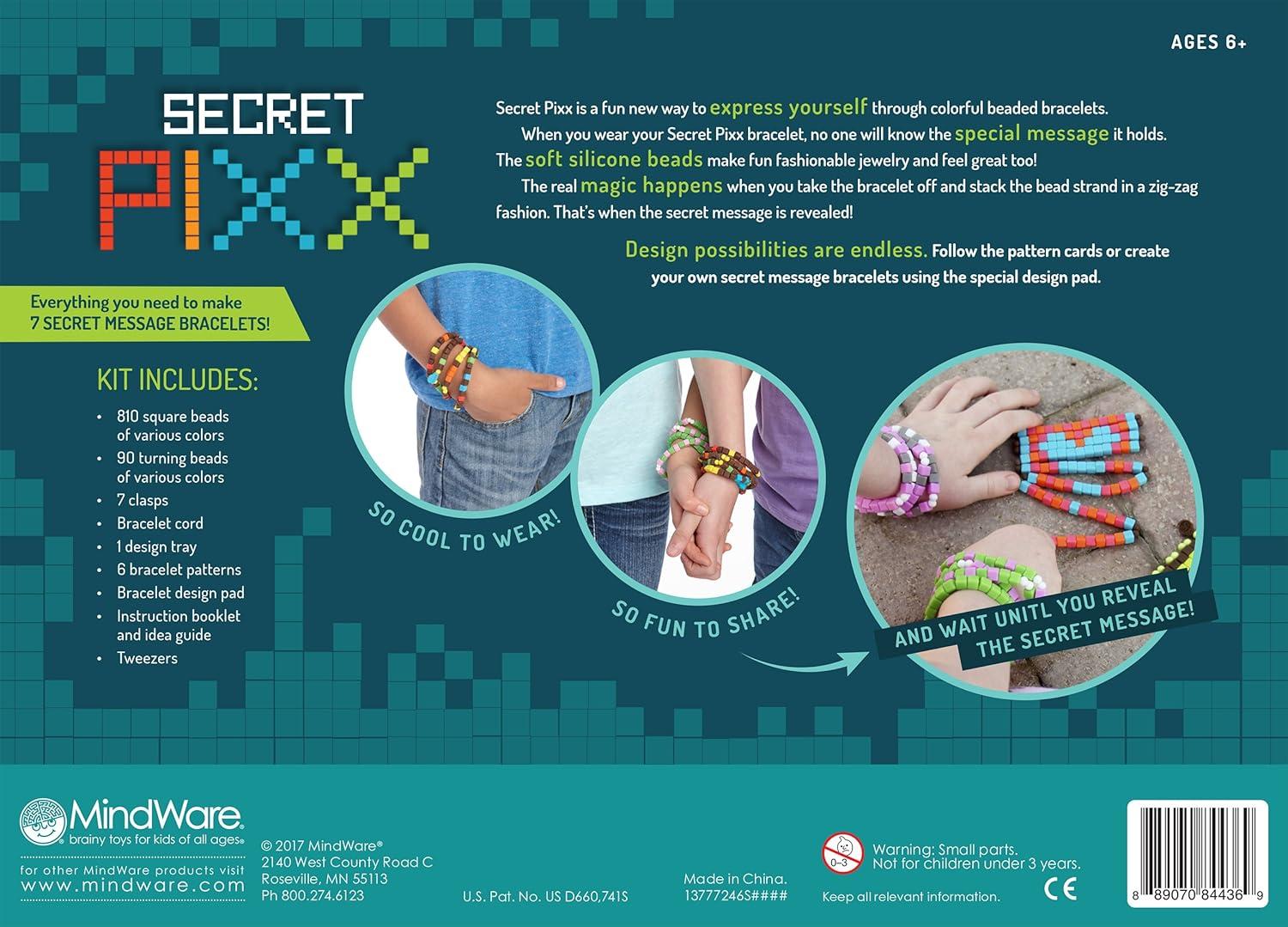 image:imageMindWare Secret Pixx Message in A Bracelet Makes 7 Silicone Bead Bracelets
