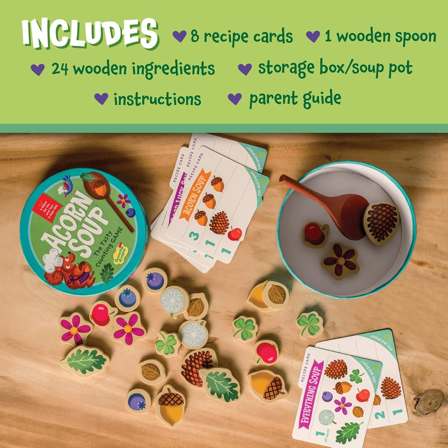 image:imagePeaceable Kingdom Acorn Soup Game Educational Games for Toddlers Includes Instructions and Parent Guide 2 Year Old and Up