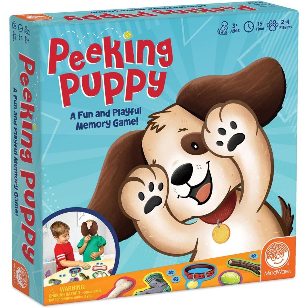 image:imageMindWare Peeking Puppy  Playful Memory Game for Kids with Puppy Mask  Early Learning Matching amp Set Collection Game for Ages 3 24 Players