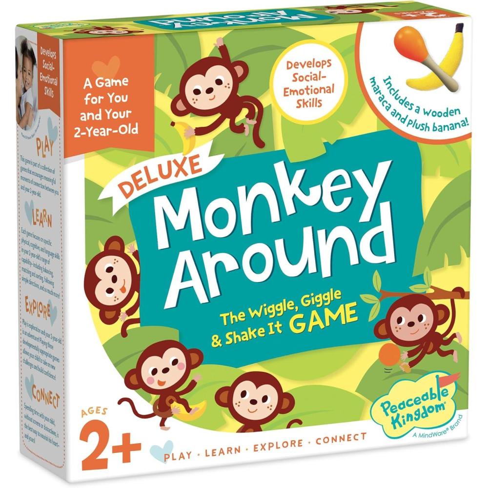 image:imagePeaceable Kingdom Deluxe Monkey Around First Game for Toddlers Interactive Play with Parent Ages 2Deluxe