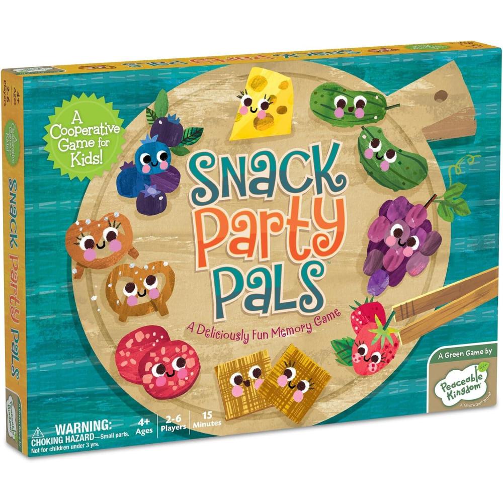 image:imagePeaceable Kingdom Snack Party Pals Cooperative Game Fun Memory Game for Preschoolers amp Kindergarteners Ages 4