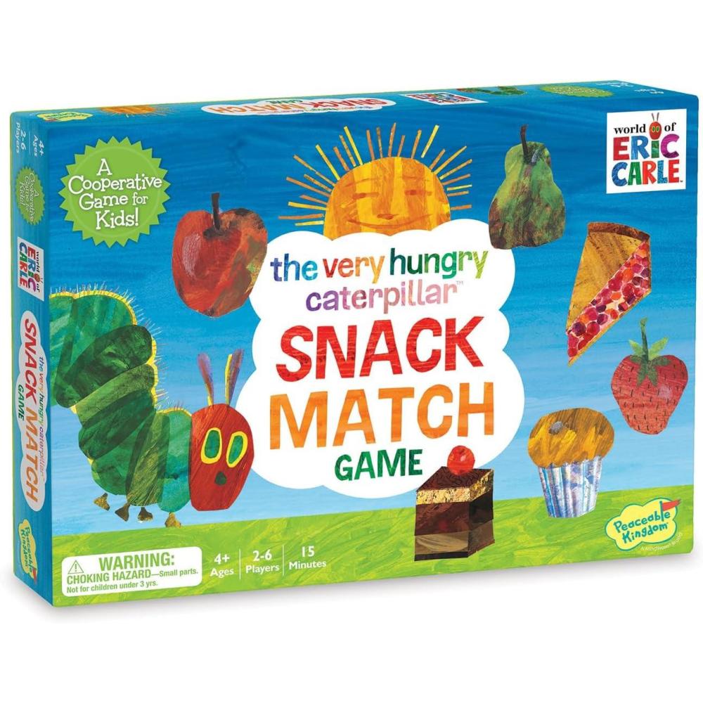 image:imageWorld of EricCarleThe Very Hungry CaterpillarSnackMatch Game  Cooperative Memory Board Game for Kids Ages4 26Players 3D Leaf Board amp 31Tokens Included