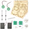 MindWare Gearjits Circuits Walkie Talkies – Build-Your-Own Wooden Walkie Talkie Kit – STEM Building Kit for Kids Ages 8+ – Works Up to 1,600 Feet – 2‑Player Set