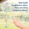MindWare Make Your Own Suncatcher Kit – Design & Decorate 3 Sparkling Window Suncatchers, Creative Craft Kit, Ages 5+
