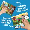 Peaceable Kingdom Play & Grow Puzzles: Animal Adventures Level 2 – Progressive Toddler Puzzles for Ages 2+, 9 to 20 Pieces