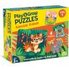 Peaceable Kingdom Play & Grow Puzzles: Adorable Animals Level 1 – Progressive Toddler Puzzles for Ages 2+, 2–5 Piece Puzzles