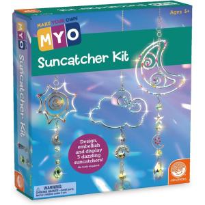 MindWare Make Your Own Suncatcher Kit – Design & Decorate 3 Sparkling Window Suncatchers, Creative Craft Kit, Ages 5+