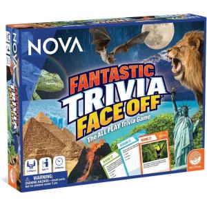 MindWare NOVA Fantastic Trivia Face Off Family Trivia Game for Kids, 2–4 Players, 400+ Mind-Blowing Questions, Ages 7+