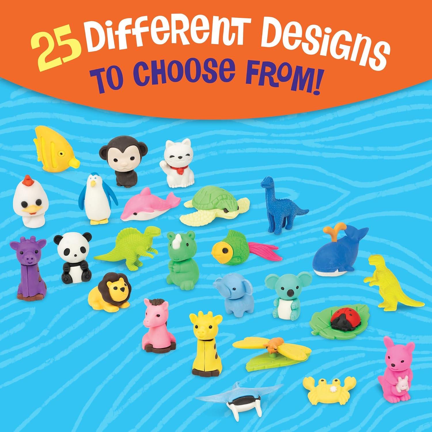 image:imagePeaceable Kingdom 60 Party Favors for Kids Fun Gift for Birthday Classroom Prizes Pinata and Goodie Bag Stuffers Animal Erasers