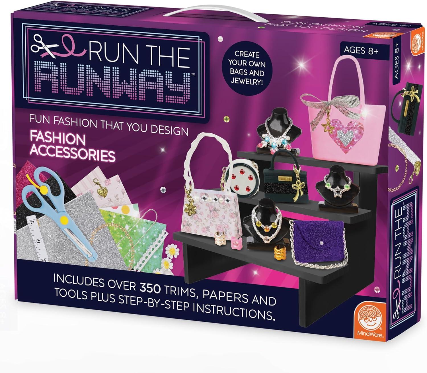 image:imageMindWare Fashion Designer Kits Ages 8 Run The Runway DIY Craft Kit for Girls Creative Learning Activity for Kids Design Bags amp Jewelry