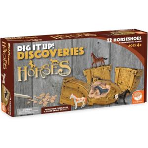 MindWare Dig It Up Discoveries: Horses – Party-Sized 12-Pack of Educational Discovery Digs for Kids with Tools & Fun Facts – Learn About Horses!