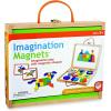 MindWare Imagination Magnets – Imaginative play with magentic shapes – 42 wooden blocks 50 full-color puzzle cards