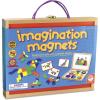 MindWare Imagination Magnets – Imaginative play with magentic shapes – 42 wooden blocks 50 full-color puzzle cards