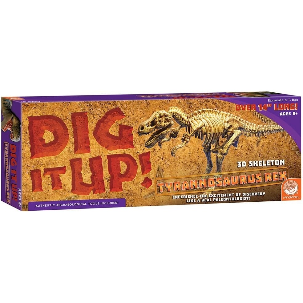 image:imageMindWare Dig It up Tyrannosaurus Rex Fossil Excavation Kit Dinosaur Stem Toy for Kids Includes Fossil Block Hammer Chisels Brush amp Sponge