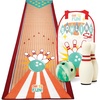 MindWare Oh So Fun! Deluxe Bowling Pins, Ball & Rug Set – Safe & Fun Foam Bowling Set for Kids Ages 3 & Up