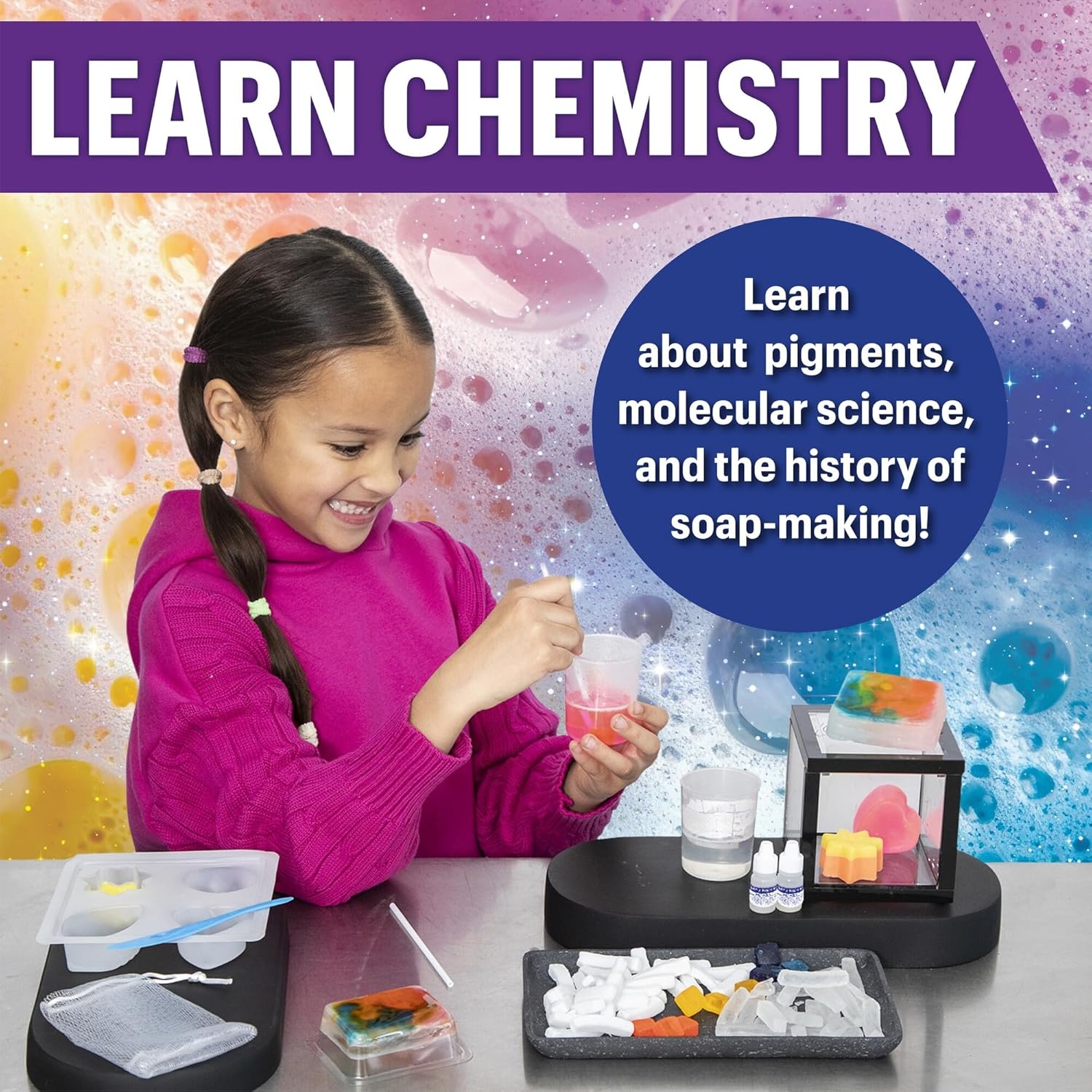 image:imageNOVA Soap Experiment Lab by MindWare Make Your Own Soaps Chemistry Science Kit with Scents amp Molds STEM Learning Ages 8