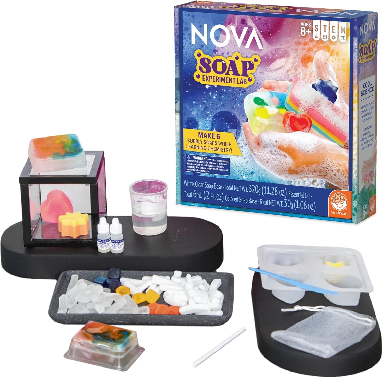 image:imageNOVA Soap Experiment Lab by MindWare Make Your Own Soaps Chemistry Science Kit with Scents amp Molds STEM Learning Ages 8