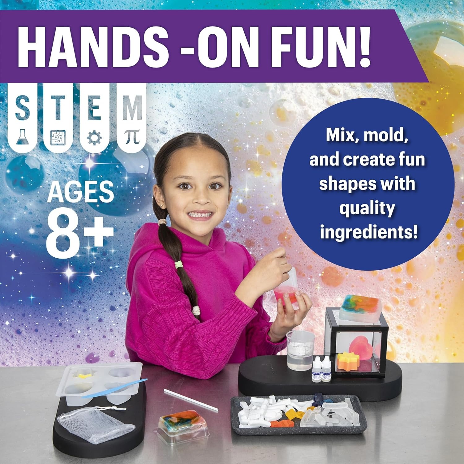 image:imageNOVA Soap Experiment Lab by MindWare Make Your Own Soaps Chemistry Science Kit with Scents amp Molds STEM Learning Ages 8
