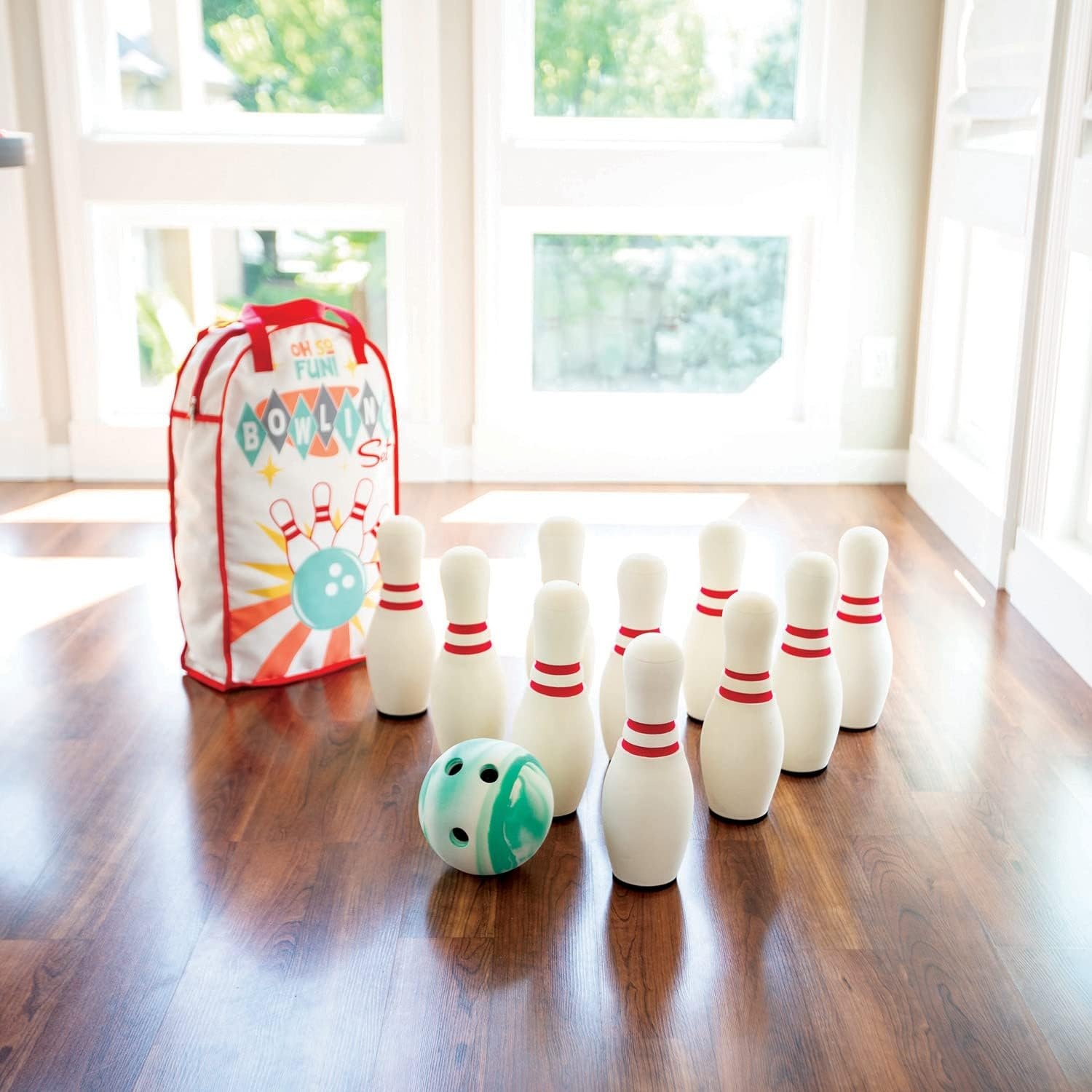 image:imageMindWare Oh So Fun Deluxe Bowling Set Safe amp Fun Foam Bowling Set for Kids Ages 3 amp Up
