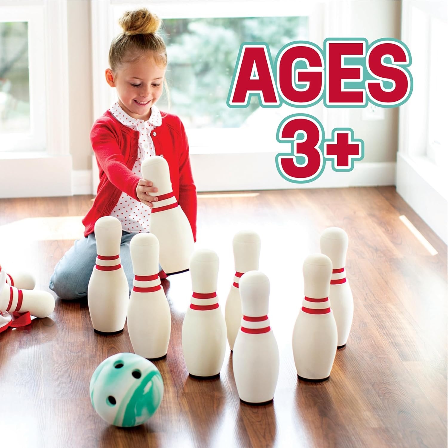 image:imageMindWare Oh So Fun Deluxe Bowling Set Safe amp Fun Foam Bowling Set for Kids Ages 3 amp Up