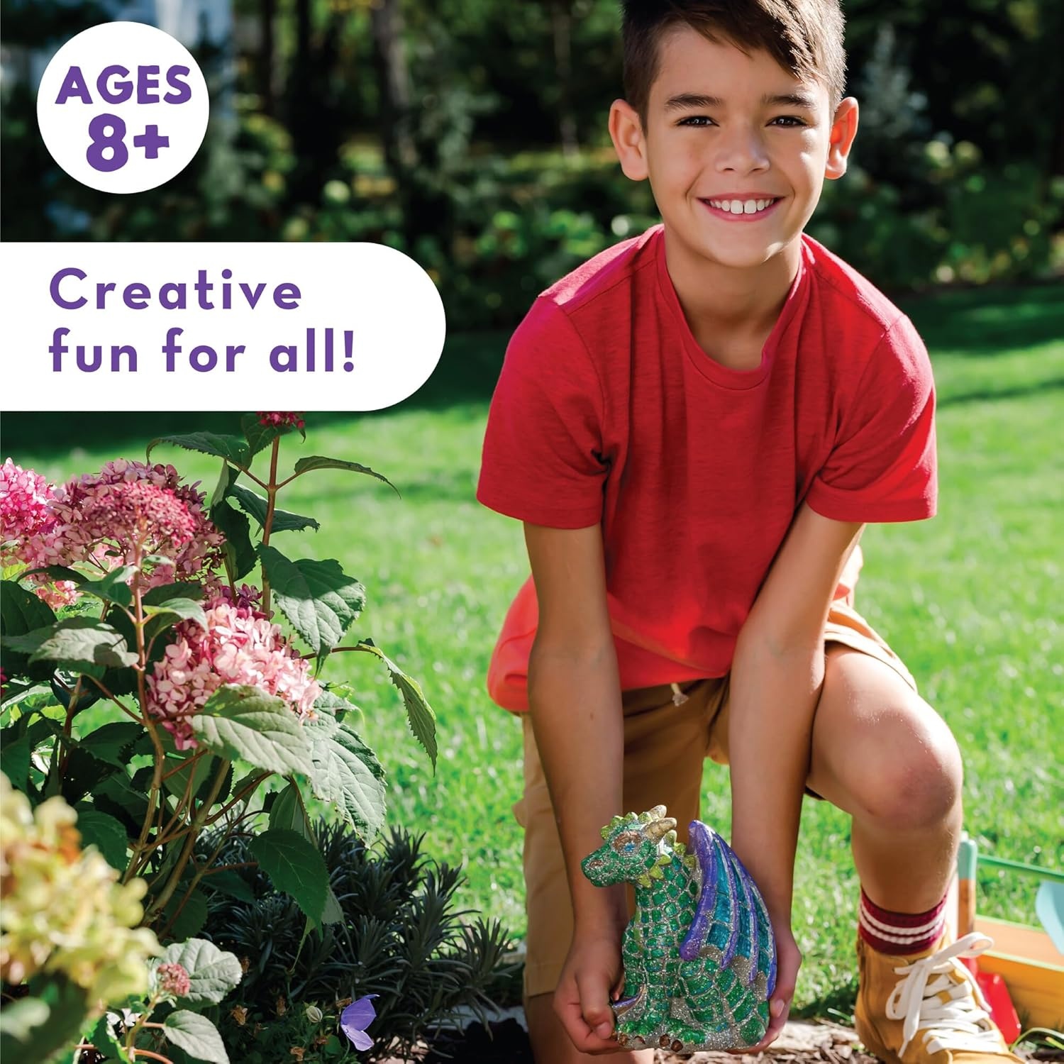 image:imageMindWare Paint Your Own Stone Dragon Outdoor Garden Fantasy Decor DIY Craft Kit for Ages 8