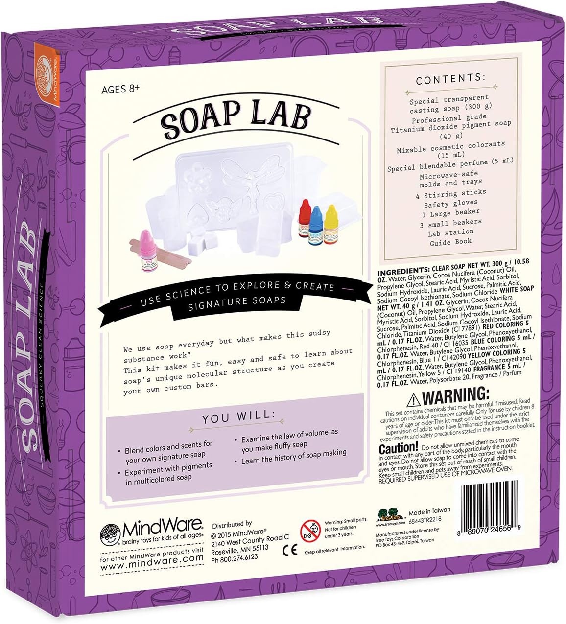 image:imageMindWare Science Academy Soap Lab 20 Piece soap Making Chemistry kit for Boys amp Girls