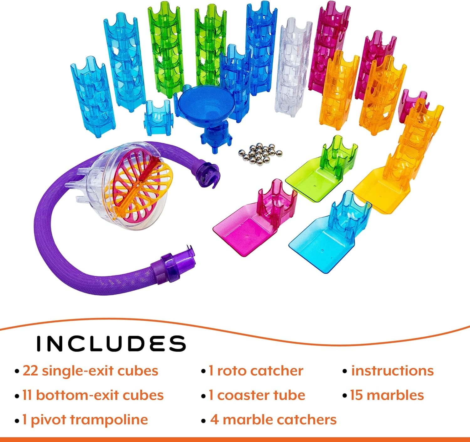 image:imageMindWare QBAMaze Action Stunt Set The Next Generation Marble Maze Kids Toys STEM Marble Run Recommended for Ages 6 Educational Gift for Boys and Girls