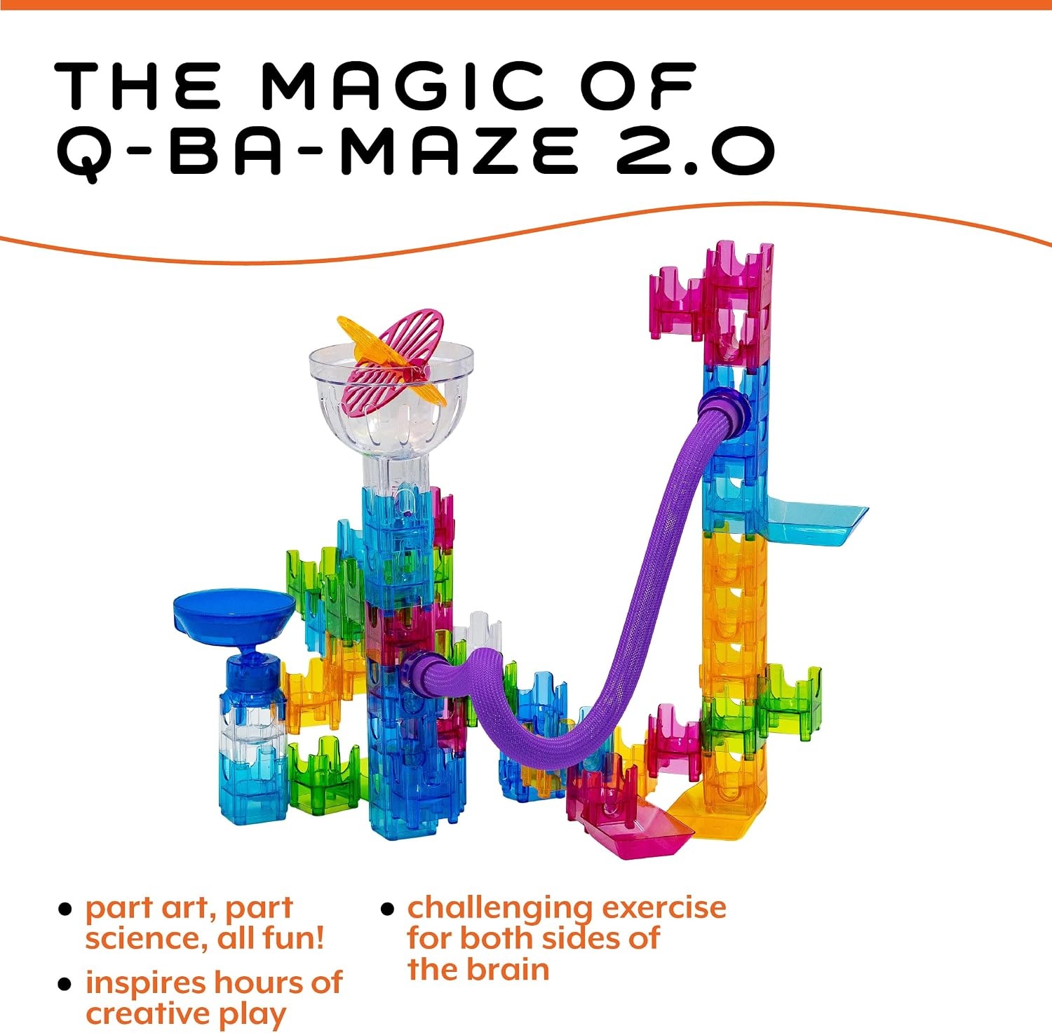 image:imageMindWare QBAMaze Action Stunt Set The Next Generation Marble Maze Kids Toys STEM Marble Run Recommended for Ages 6 Educational Gift for Boys and Girls