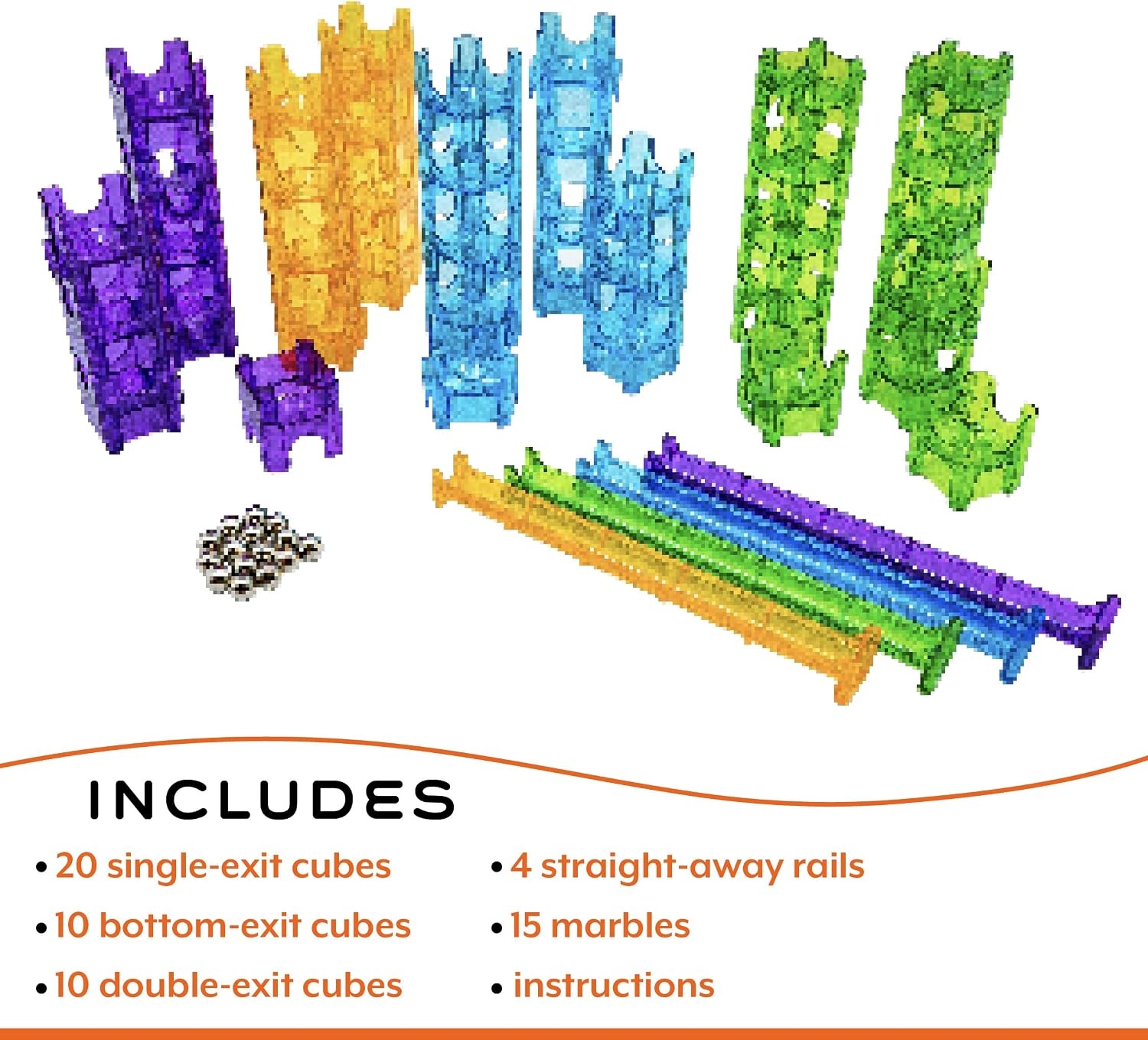 image:imageMindWare QBAMaze Rails Creator Set The Next Generation Marble Maze Kids Toys STEM Marble Run Recommended for Ages 6 Educational Gift for Boys and Girls