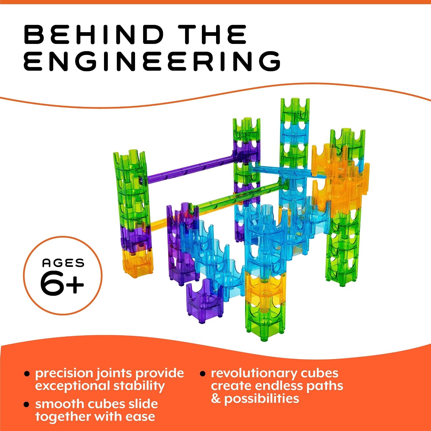 image:imageMindWare QBAMaze Rails Creator Set The Next Generation Marble Maze Kids Toys STEM Marble Run Recommended for Ages 6 Educational Gift for Boys and Girls