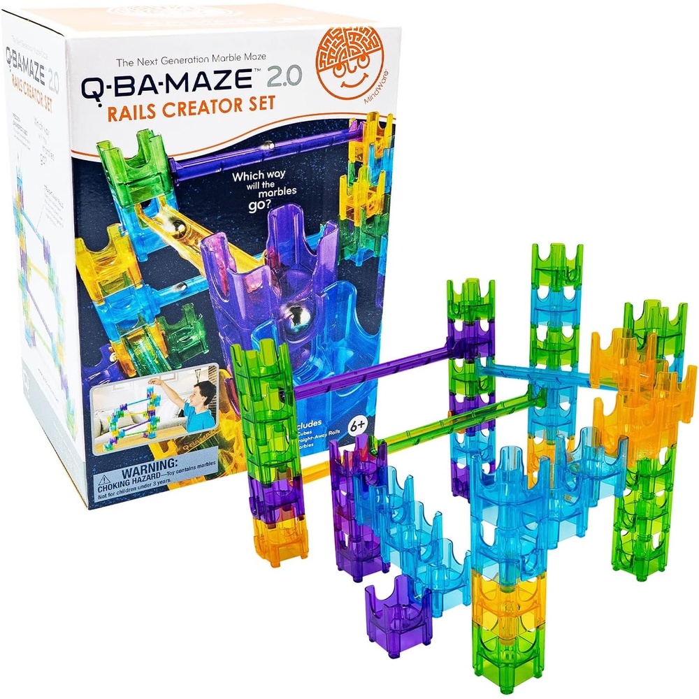 image:imageMindWare QBAMaze Rails Creator Set The Next Generation Marble Maze Kids Toys STEM Marble Run Recommended for Ages 6 Educational Gift for Boys and Girls